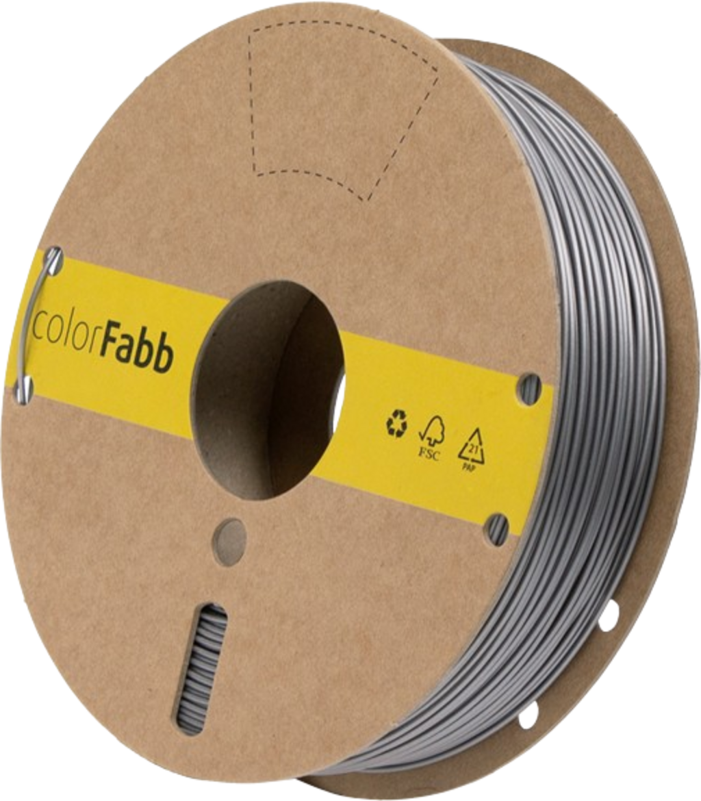 colorFabb  LW-PLA Gray Silver, 1,75 mm (750 g)    Einzigartiges, schäumendes Light-Weight PLA in Silbergrau