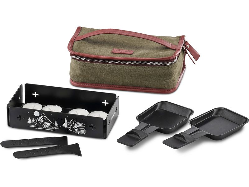 Trisa Teelicht-Raclette Explorer's Pack Schwarz Raclette mit Kerzen