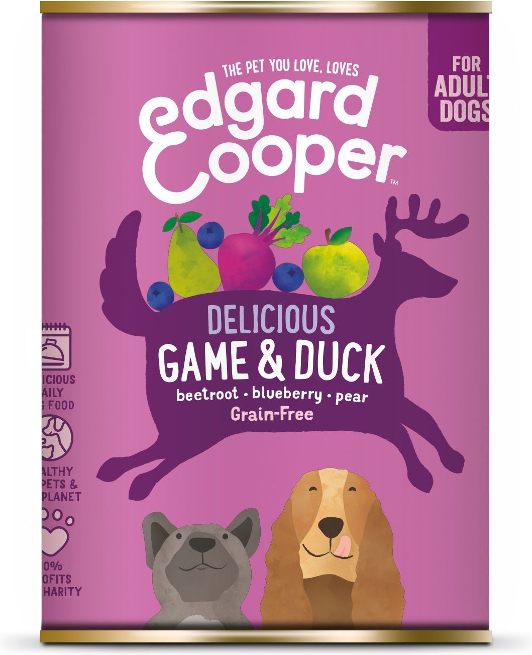 Edgard & Cooper hondenvoer wild en eend adult 400 g