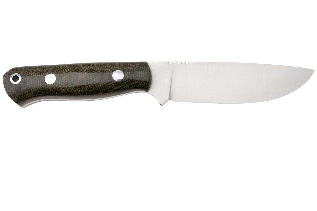 Bark River Bravo Necker II CPMS45VN Green Canvas Micarta, vaststaand mes