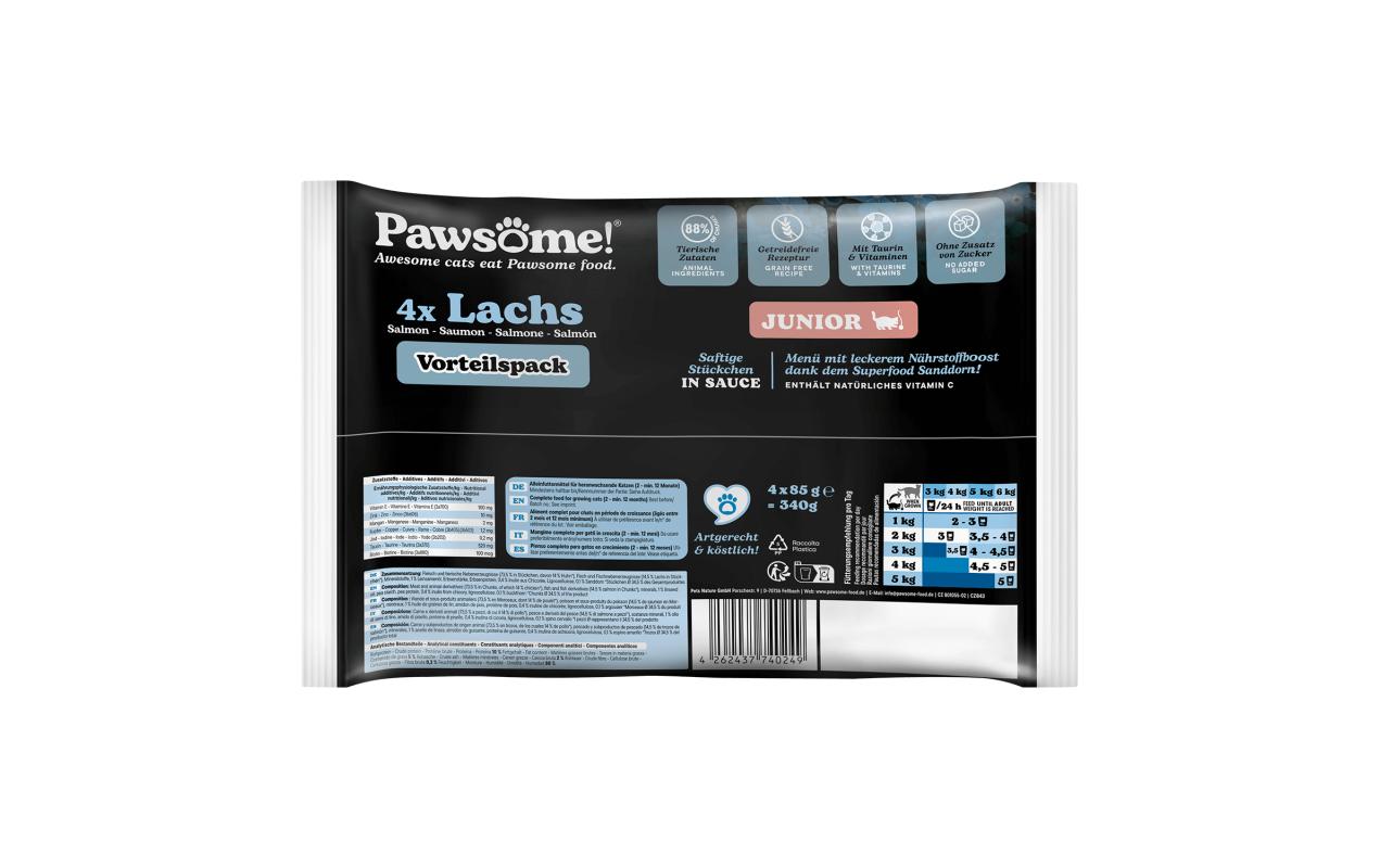 Cat Superfood Kitten Lachs 4 x 85 gAlleinfuttermittel für junge Kätzchen