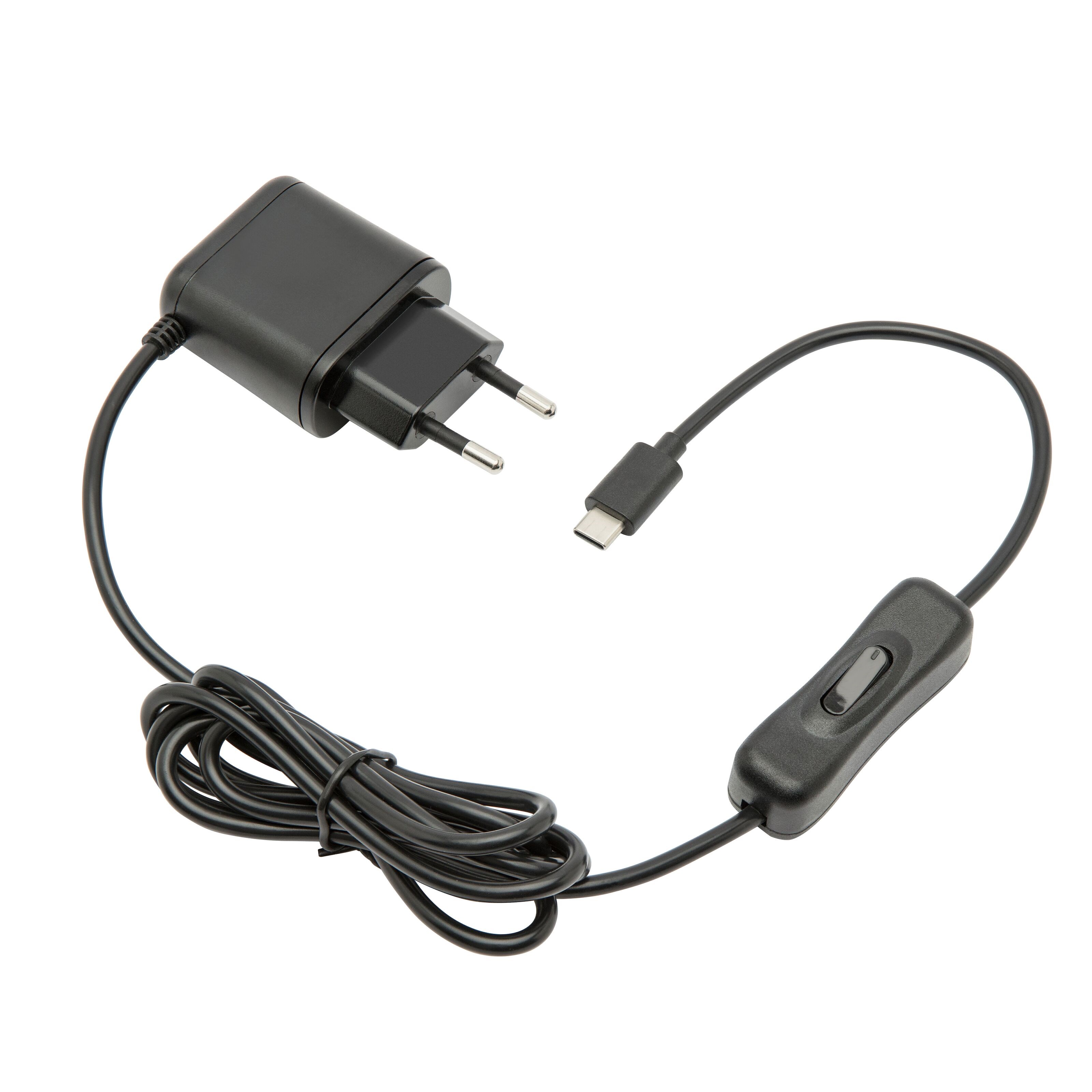 Luxorparts Strømadapter for Raspberry Pi 4, 3 A med strømbryter