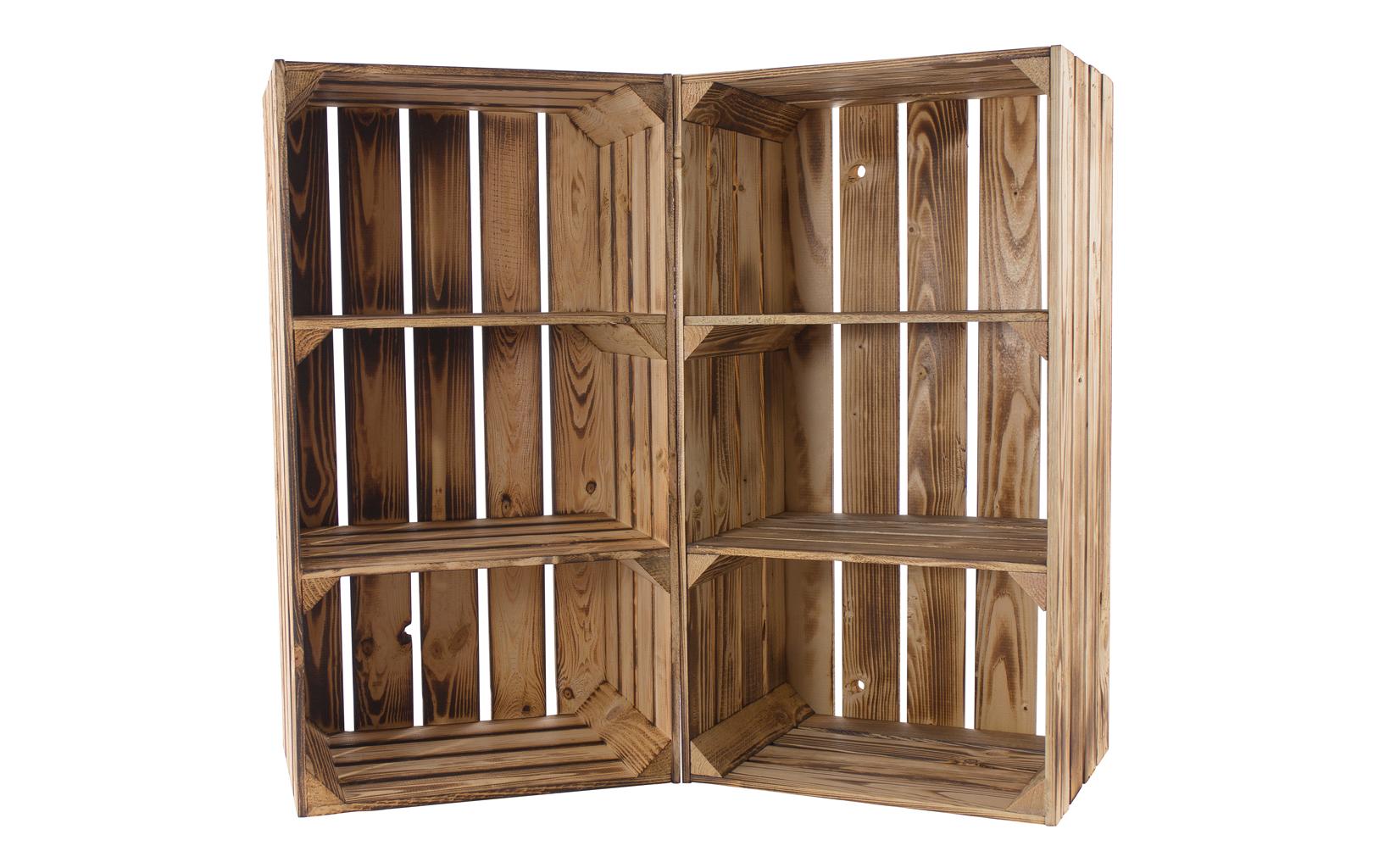 Regal Vintage geflammt 40 x 75 cmRegal im Holzharassen Stil