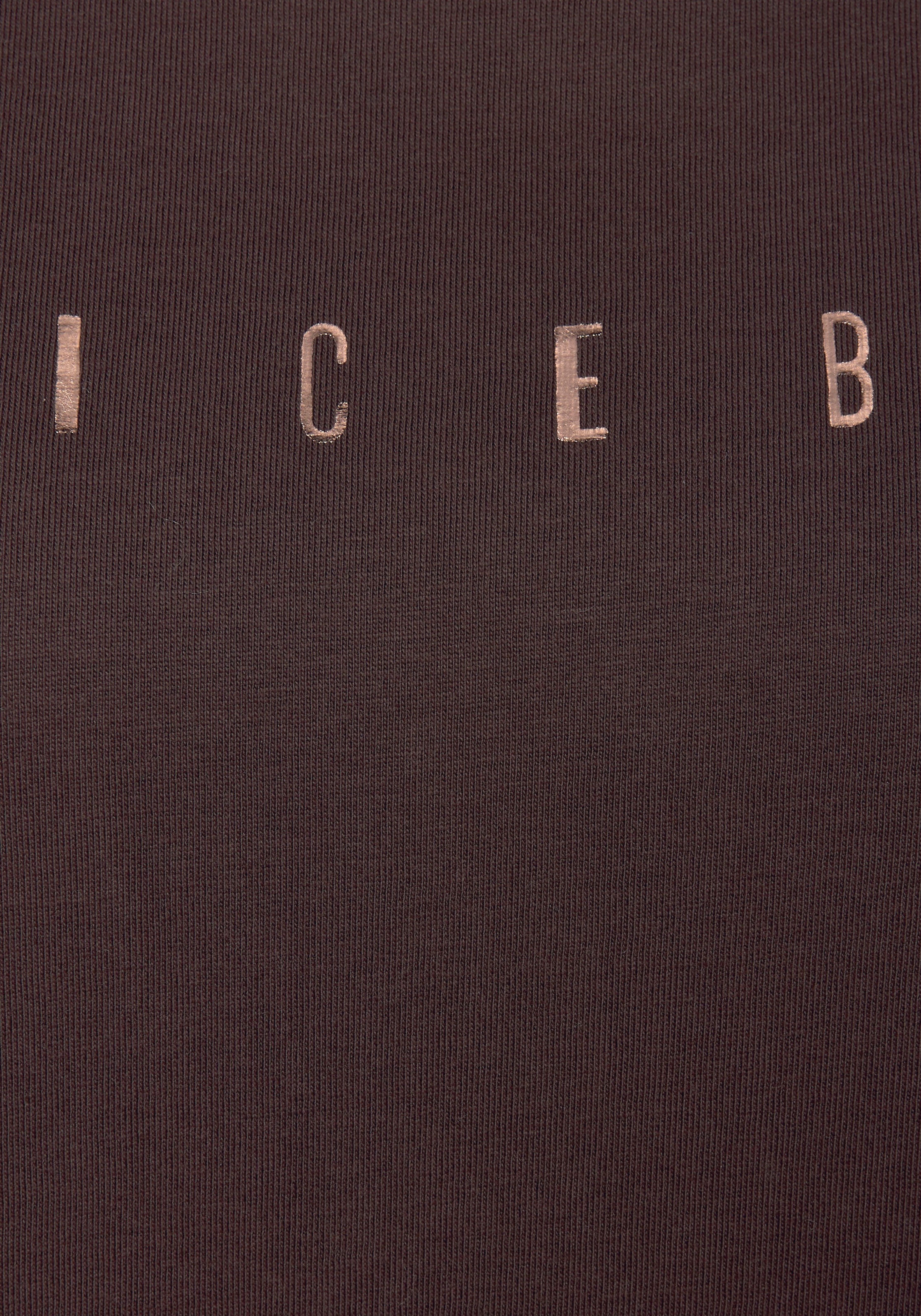 Venice Beach Kurzarmshirt , mit glänzendem Logodruck, T-Shirt aus Baumwolle