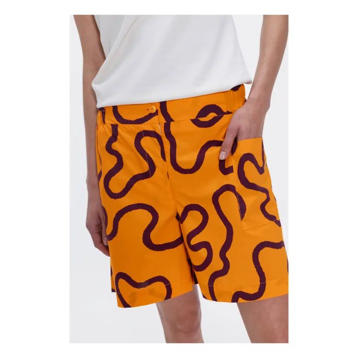 Our Sister Short Nile Imprimé Popeline de Coton | Orange