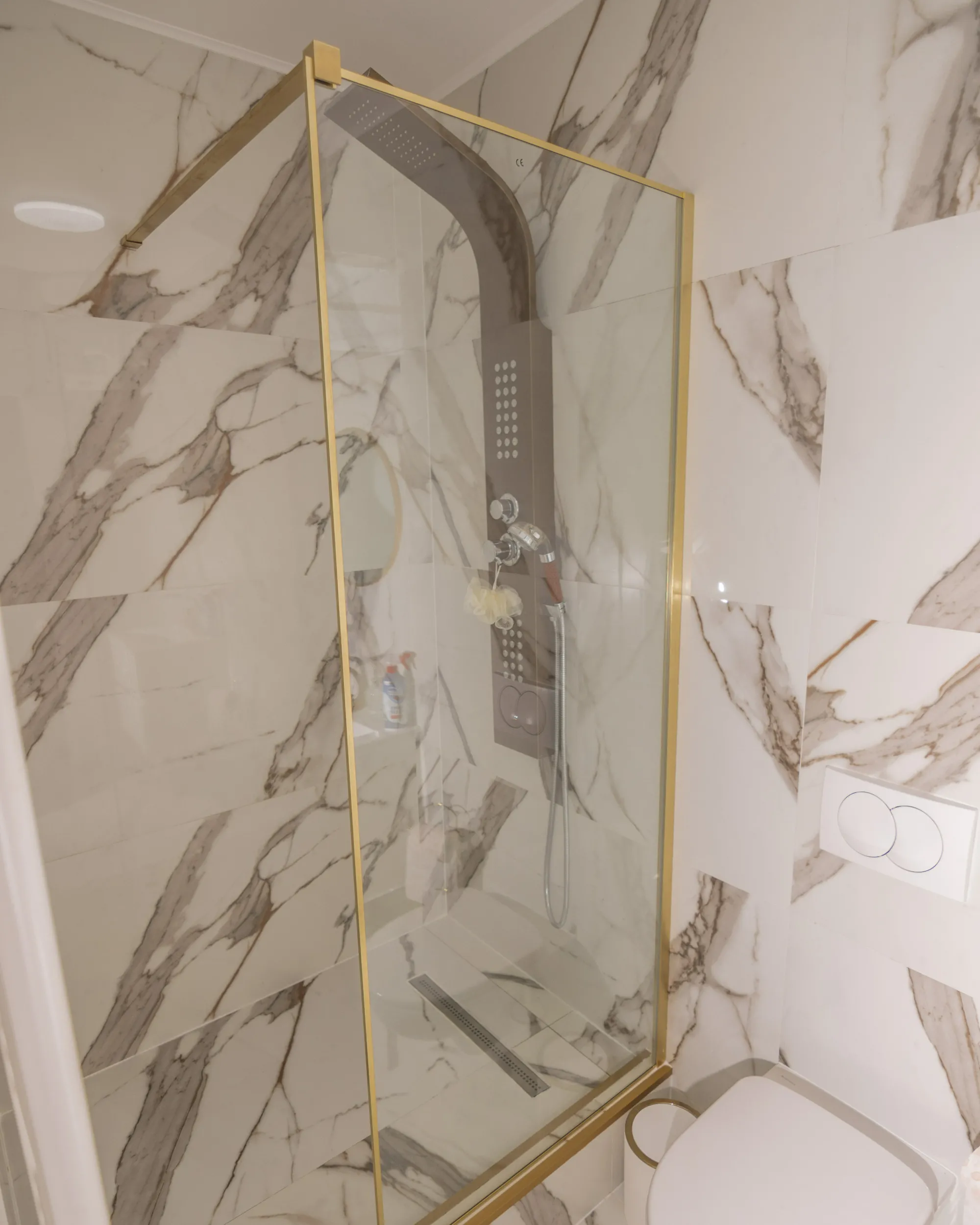 Douchescherm WASPAM 80 x 190 cm Goud