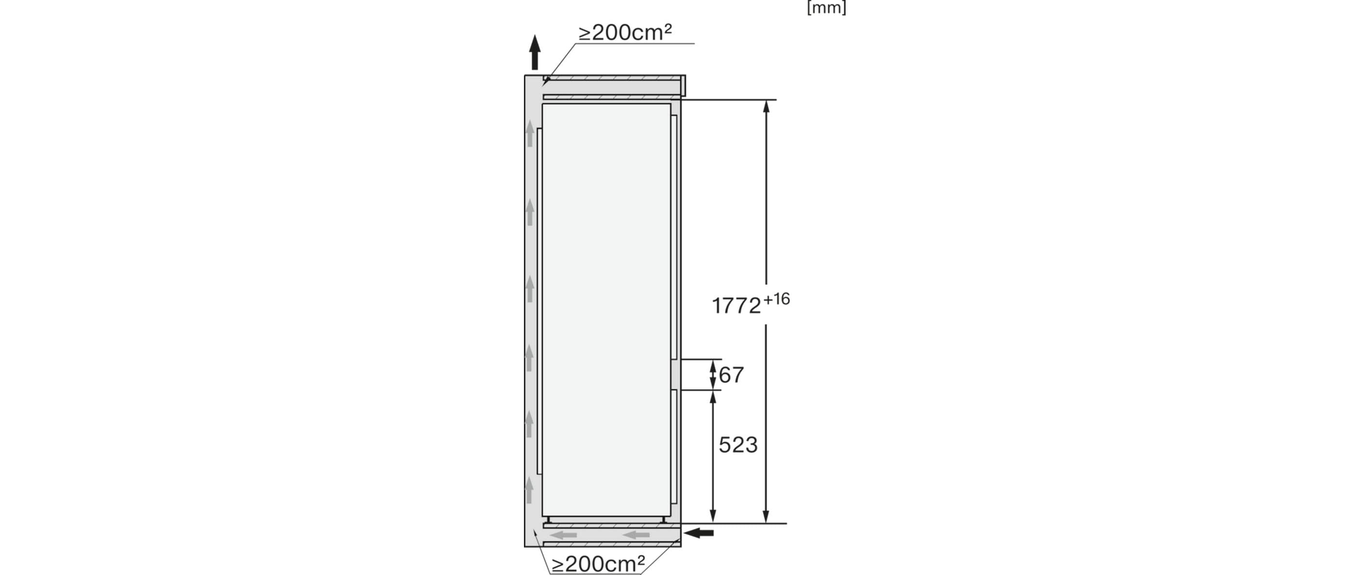 Einbau-Kühl-Gefrierkombination KF 7731 D Rechts/Wechselbar<br>Kombigerät mit Kühlschrank und Gefrierschrank