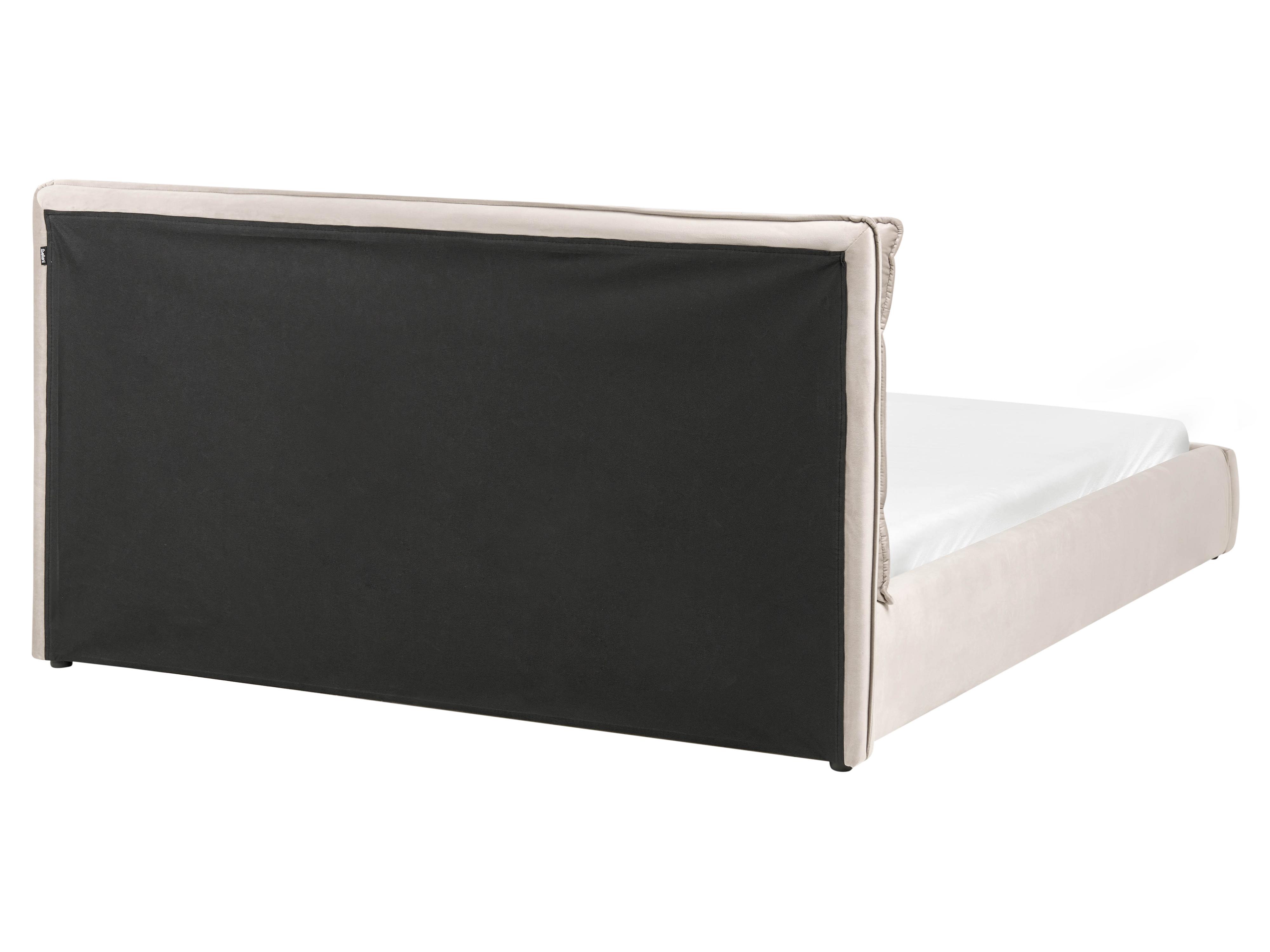 Waterbed Fluweel BAJONNA 160 x 200 cm Taupe