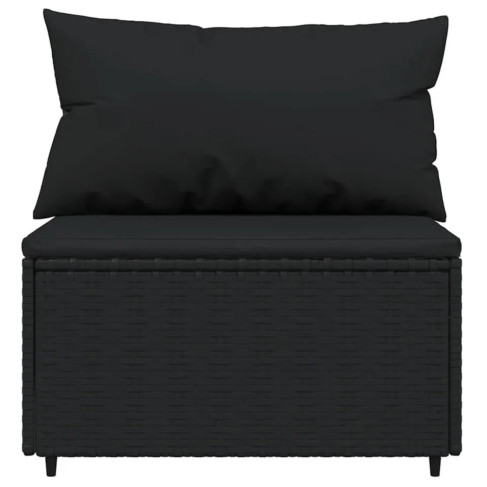 vidaXL - Loungeset - Zwart - Poly rattan