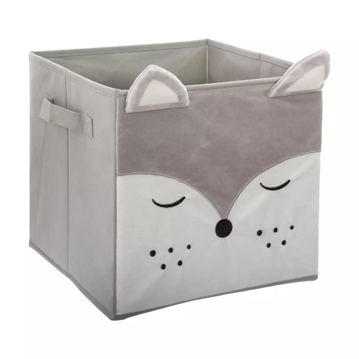 Panier de rangement enfant (29 x 29 cm) Renard Gris