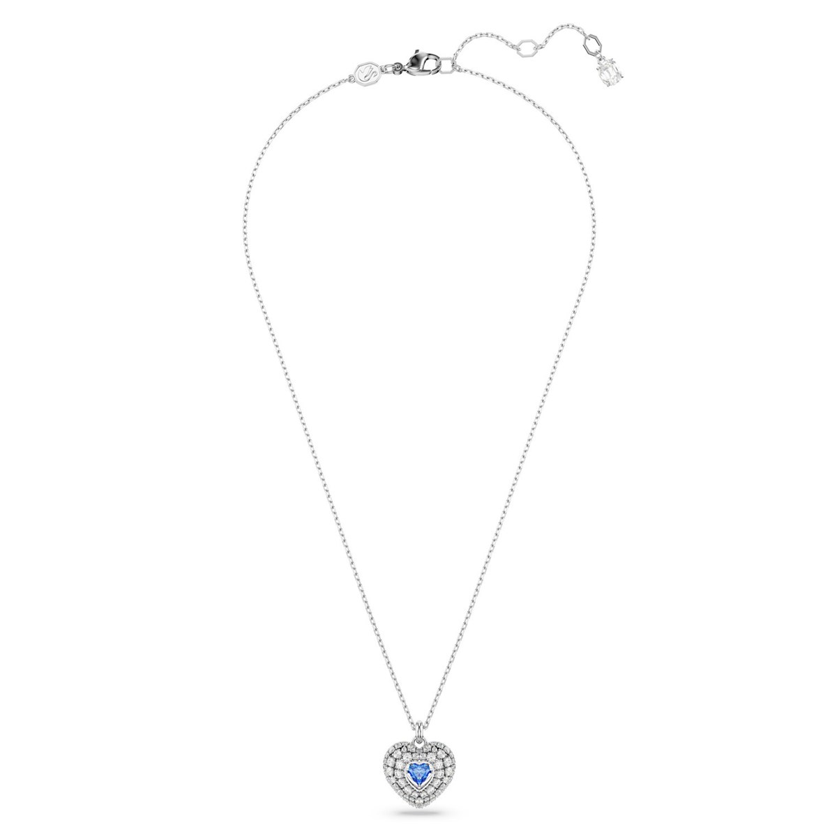 Collier Swarovski Hyperbola coeur bleu
