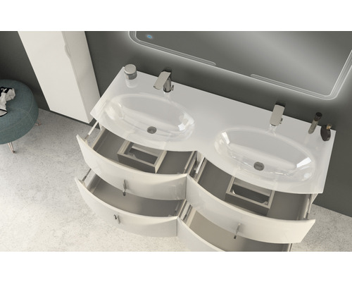 Badkamermeubel Baden Haus Sting 69 cm wit hoogglans, gemonteerd