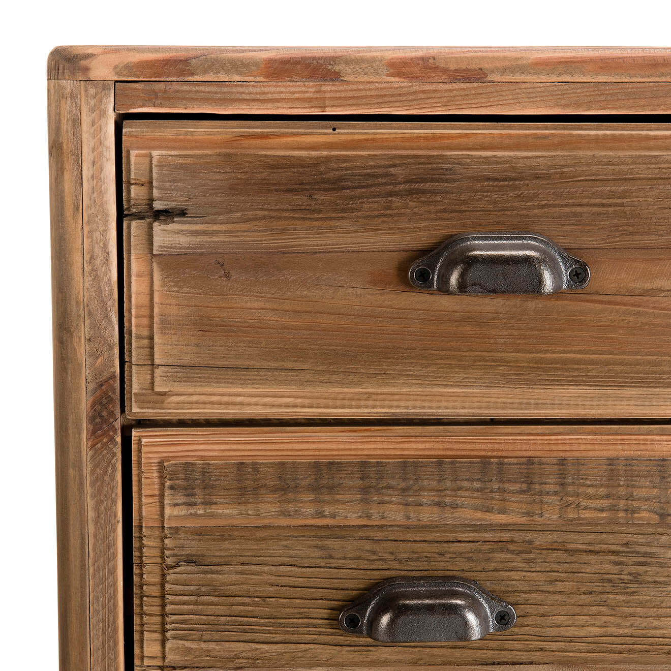 Macabane Meuble chiffonnier 5 tiroirs Sandy bois naturel  - 90x48x100 cm