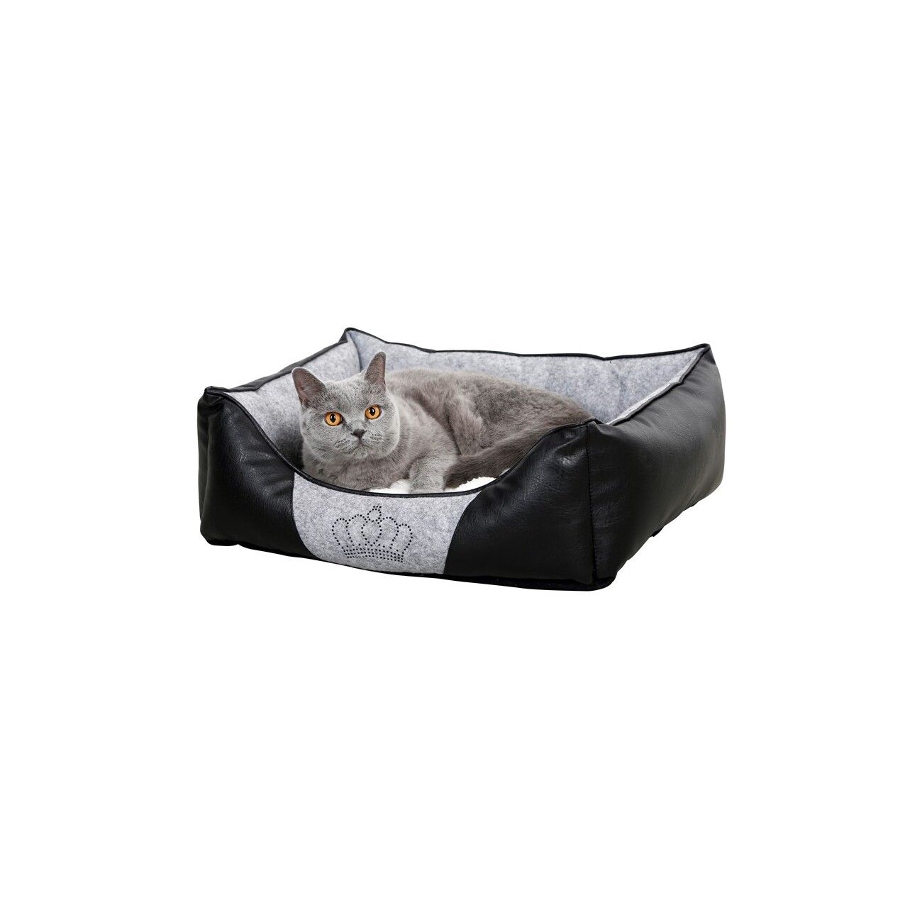 Kerbl Kuschelbett Chiara mit Strasskrone 42 cm, 32 cm, 18 cm