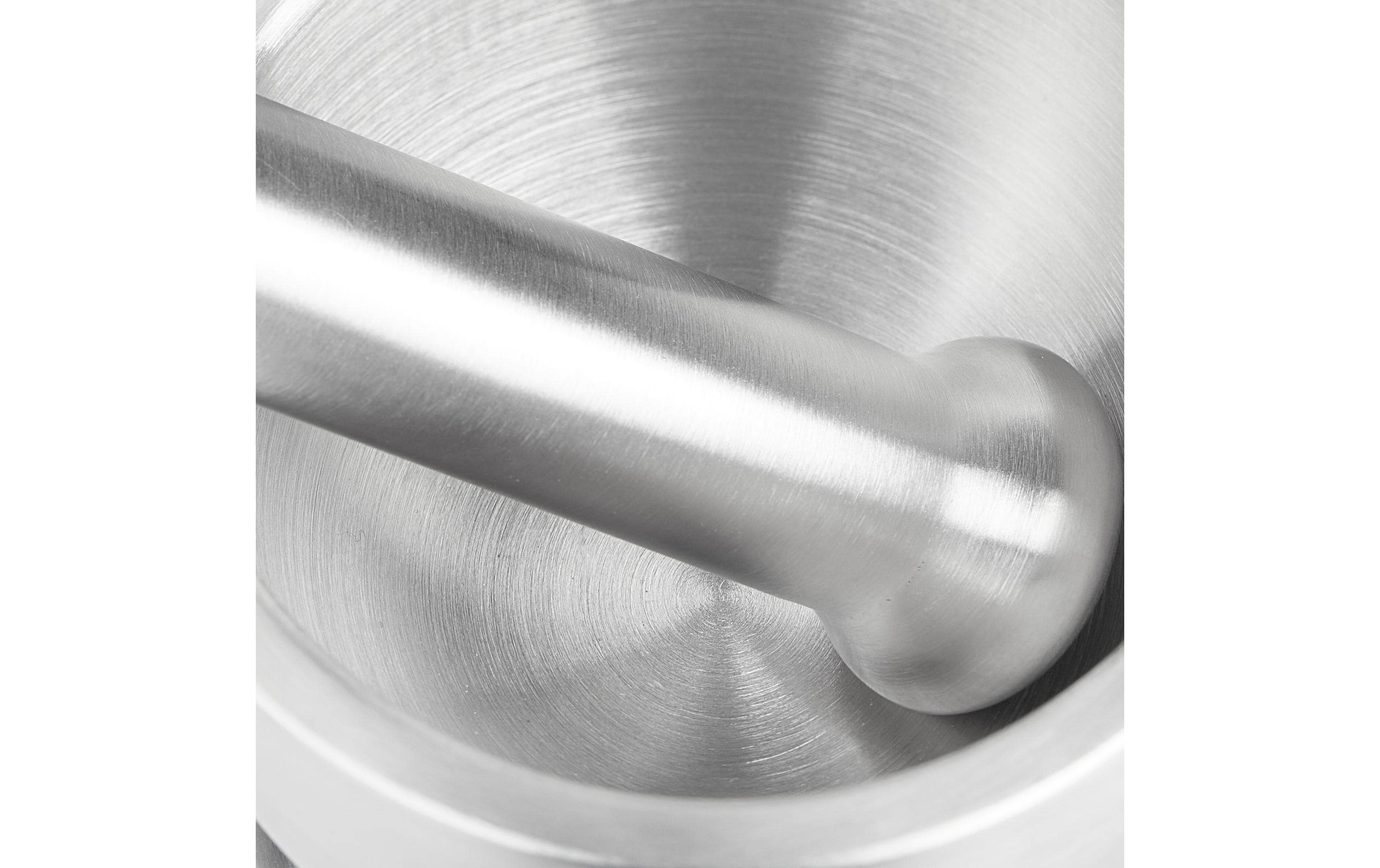 Mörser mit Stössel 10 cm, EdelstahlRunder Handmörser