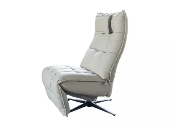 Fauteuil - Gris cuir - MIKO