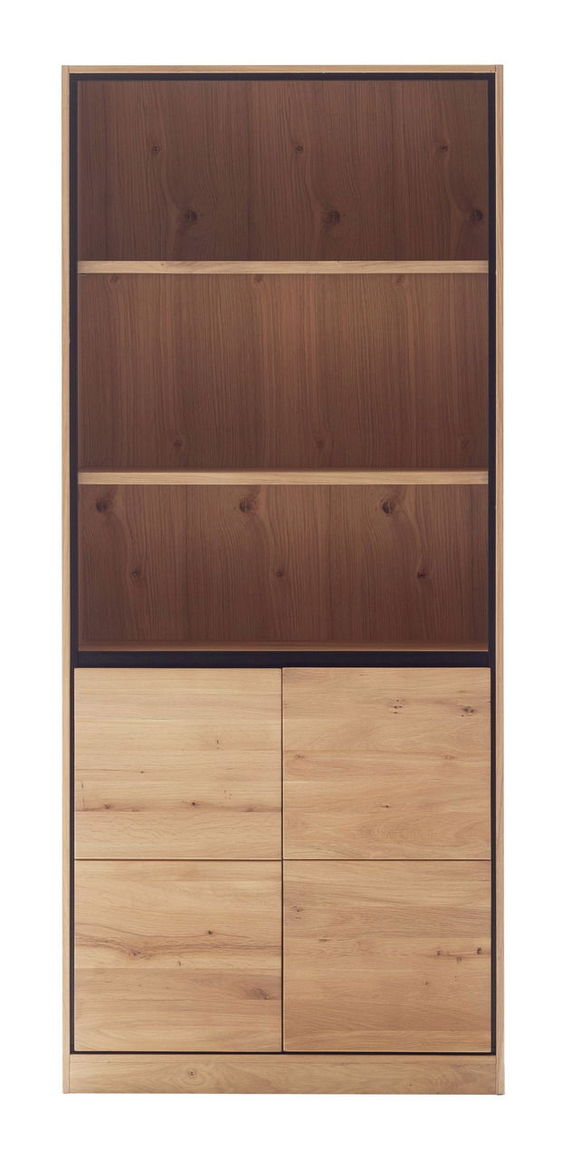 Linea Natura Regal hoch 2 Türen unten AROSA OFFICE