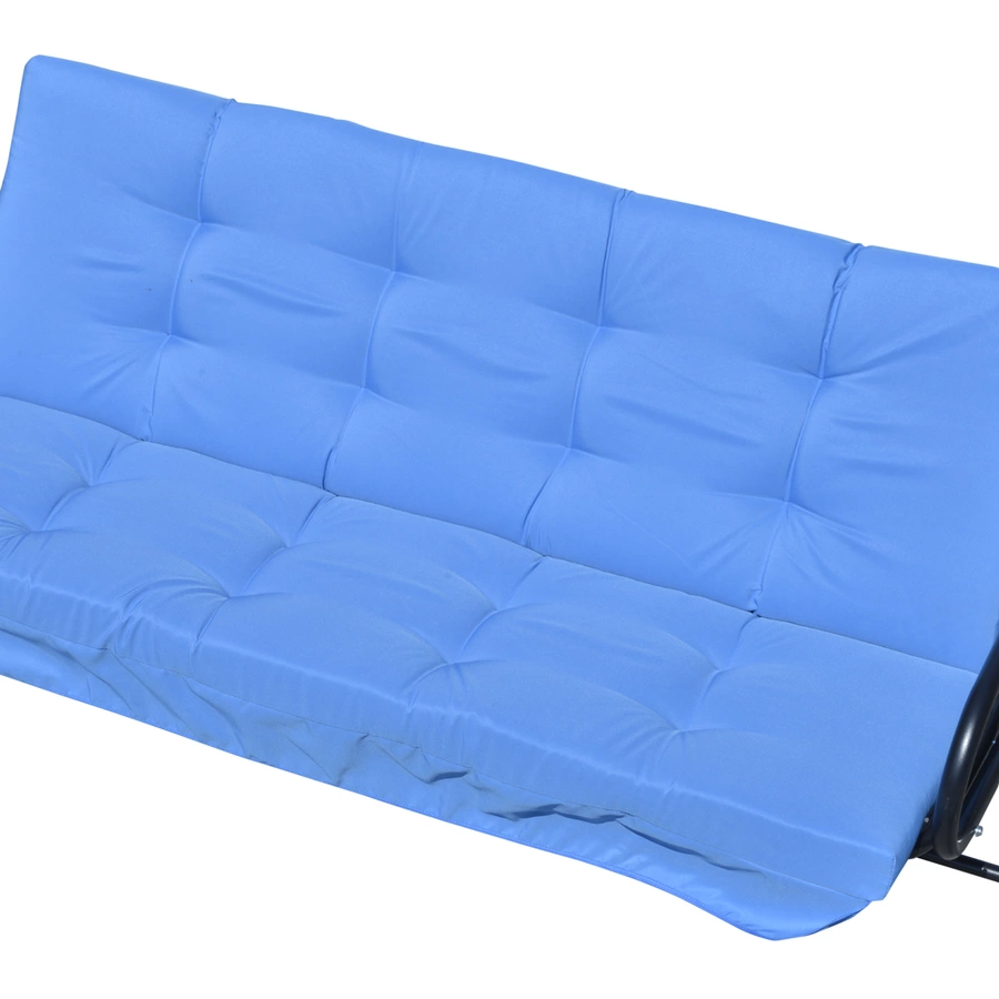Outsunny Sitzkissen mit 6 Bändern blau