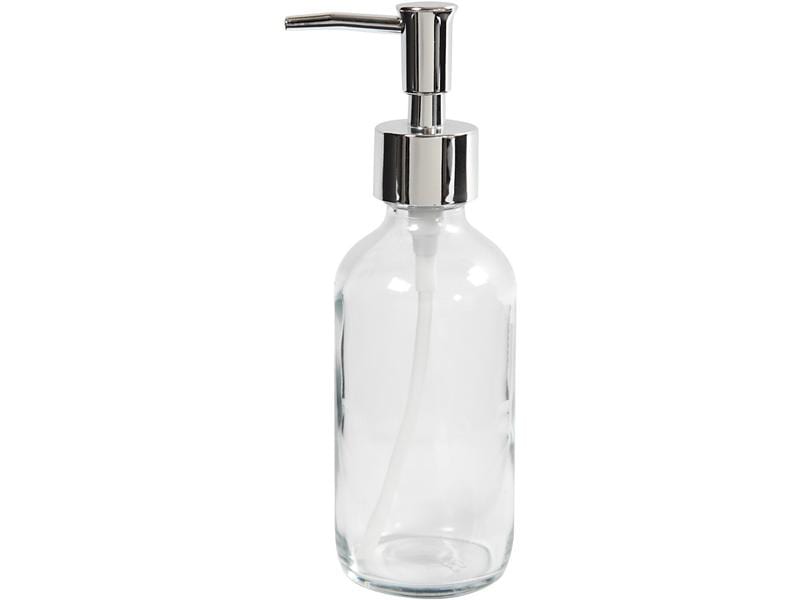 Creativ Company Seifenspender 230 ml, Transparent Zylindrischer Seifenspender