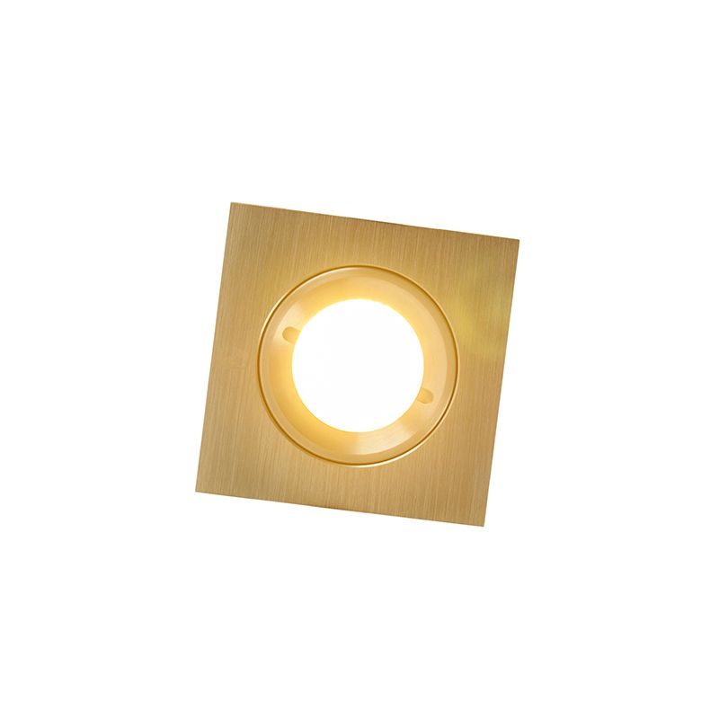 Set van 6 Moderne inbouwspot goud vierkant IP44 - Xena