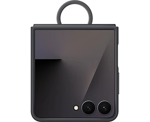 Samsung Galaxy Flip7 Ring Case (Silicone) Black