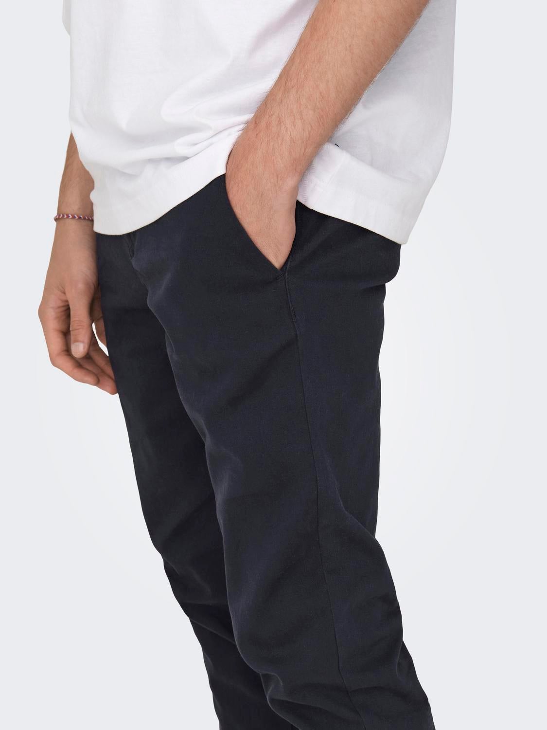 ONSMARK Slim Fit Chino Hose Dark Navy