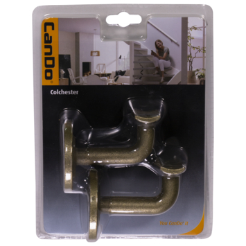 CanDo leuninghouder Colchester Oud Brons (2 stuks)