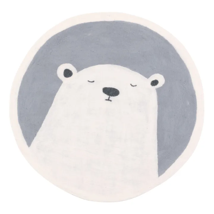 Muskhane Tapis Pasu Grizzly en feutre | Bleu