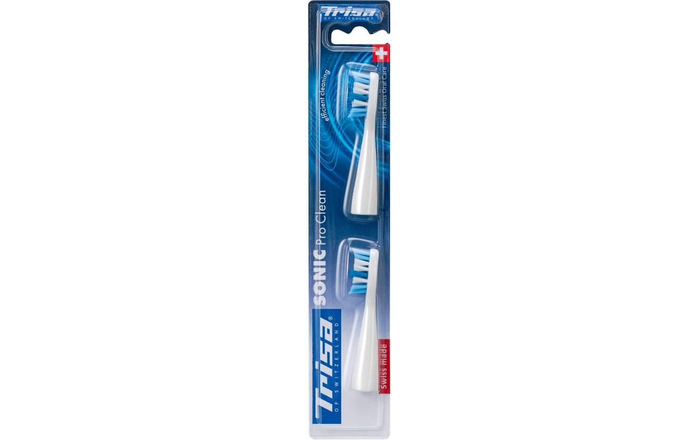 Zahnbürstenkopf Sonic Pro Clean 2 StückErsatzbürsten zur Trisa Schallzahnbürste Professional Sonic