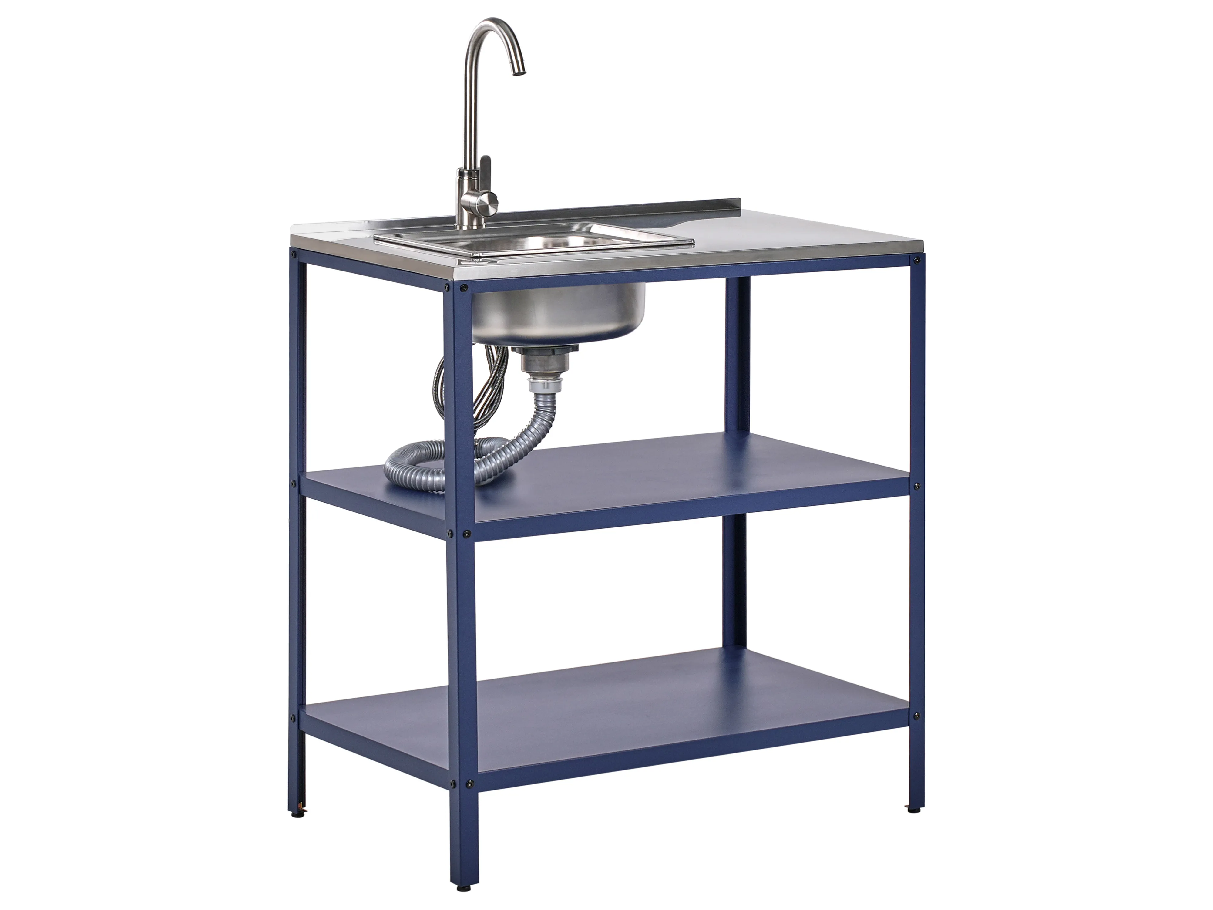 Tuin keukenset 3-delig met spoelbak VILAMA Metaal Blauw