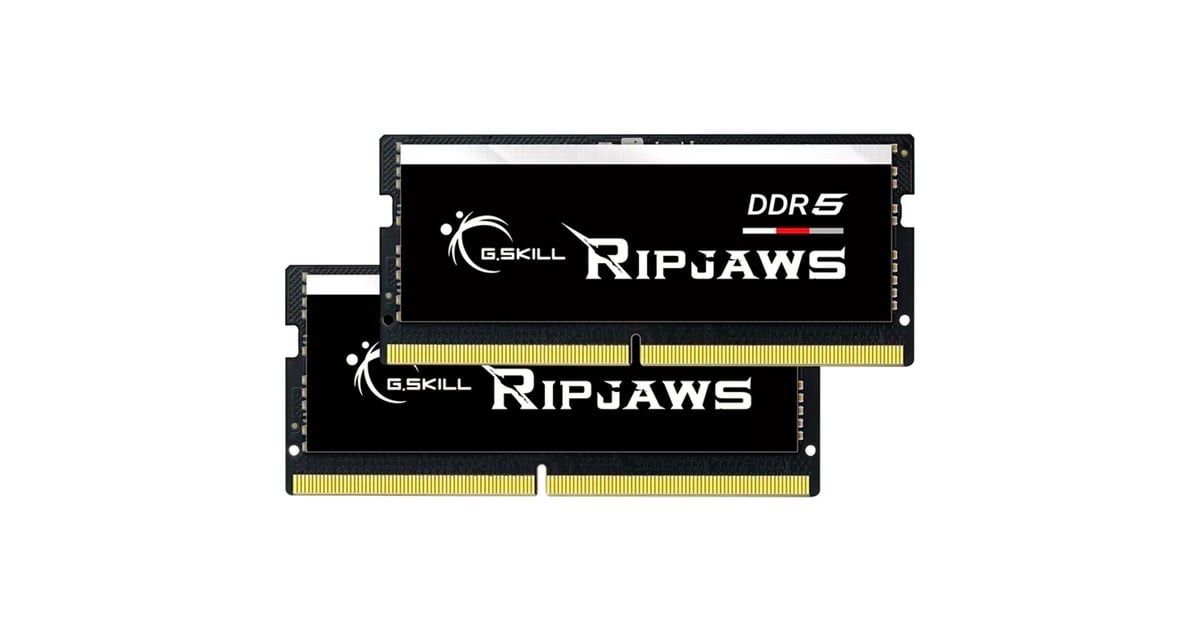 G.Skill64 GB DDR5-5600 Kit laptopgeheugen  (Zwart, F5-5600S4040A32GX2-RS, Ripjaws, XMP)