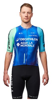 Maillot Manches Courtes Van Rysel RCR PRO Decathlon AG2R La Mondiale Vert/Bleu