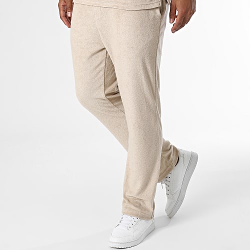 Ensemble Polo Manches Courtes Et Pantalon Jogging Beige