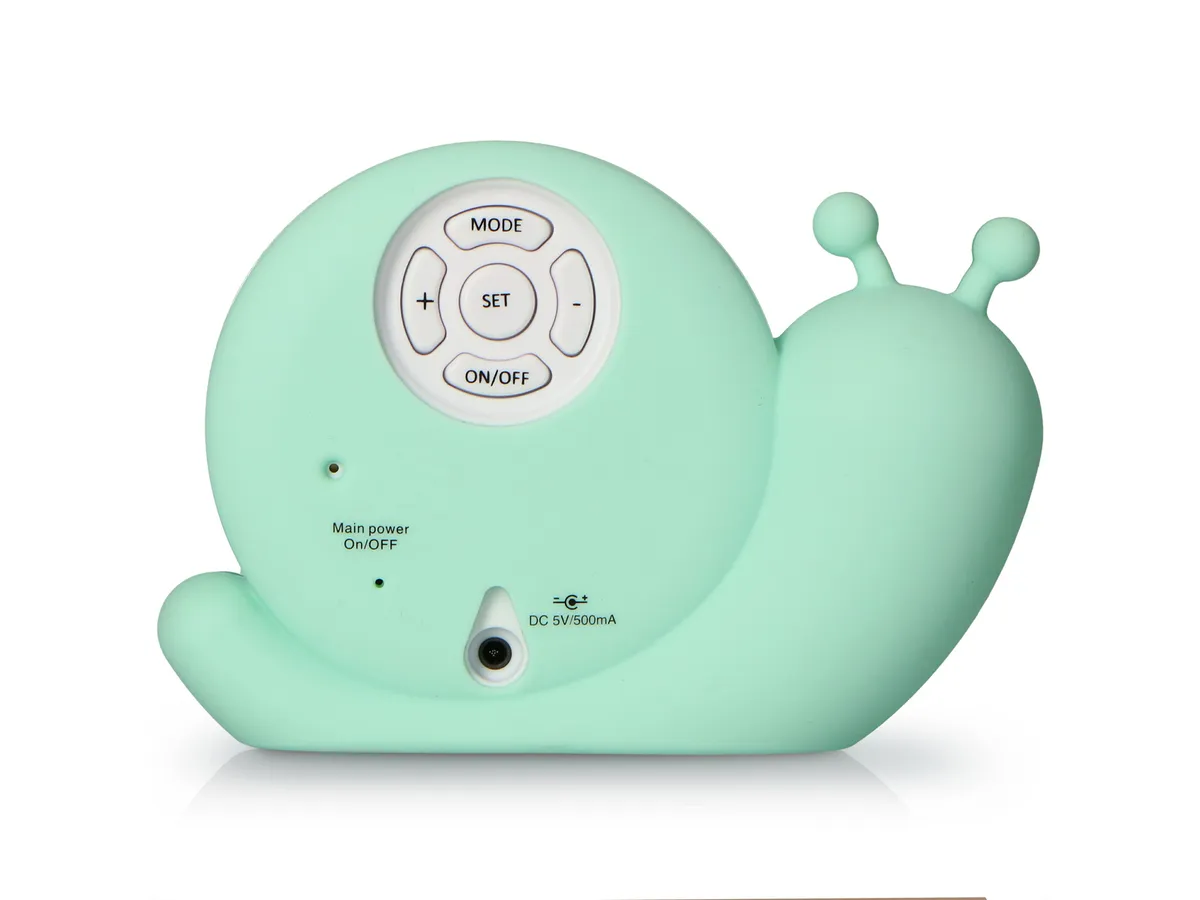 (140x95mm) Baby Wecker Schnecke Kinder Nachtlicht Schlaftrainer (BC110GN SIMON) - Grün