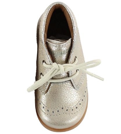 Bisgaard Lauflernschuhe - Silber m. Schnürsenkeln