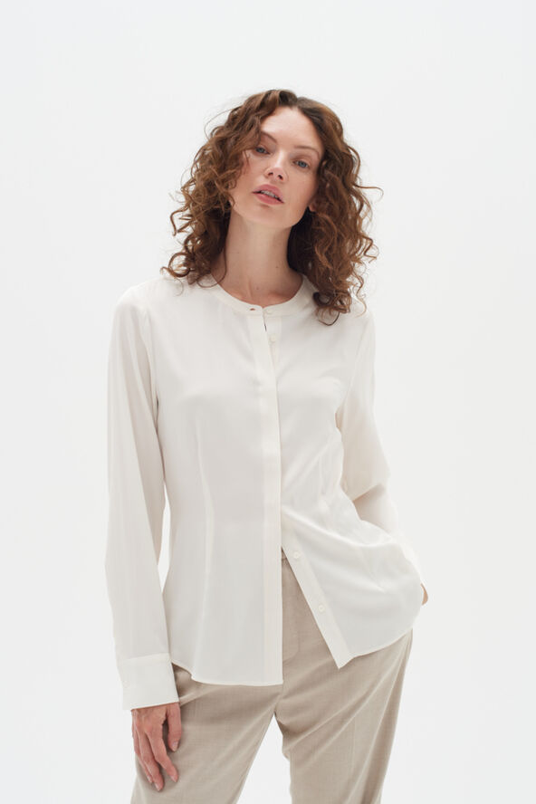 InWear LikoIW Shirt Premium - 93% Silk Whisper white