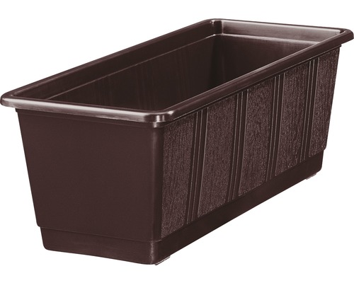 Geli Standard kunststof bloembak, 40x17x14 cm, bruin