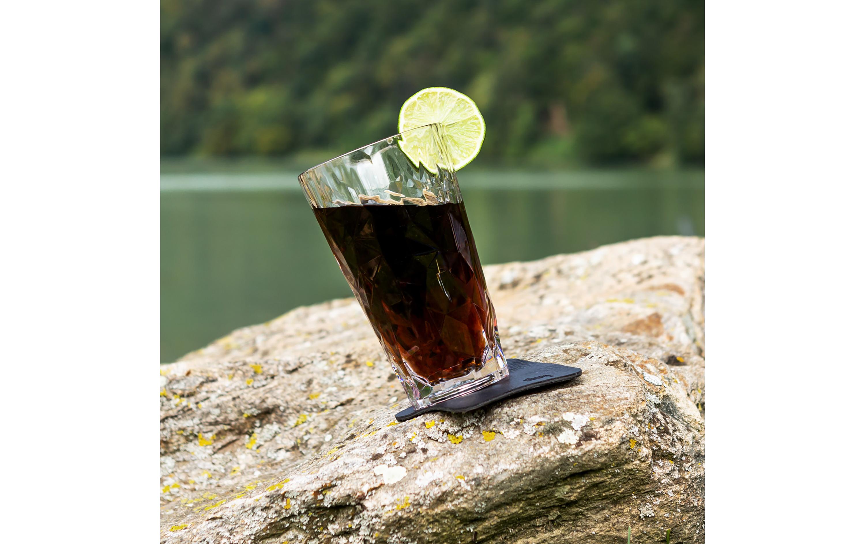 Outdoor-Longdrinkglas Hightech-Kunststoffgläser 2er-SetKunststoff Longdrink Gläser-Set mit Magnet-Pads, unzerbrechlich