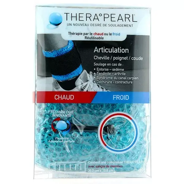 Compressa TheraPearl para articulações do tornozelo, pulso e cotovelo.