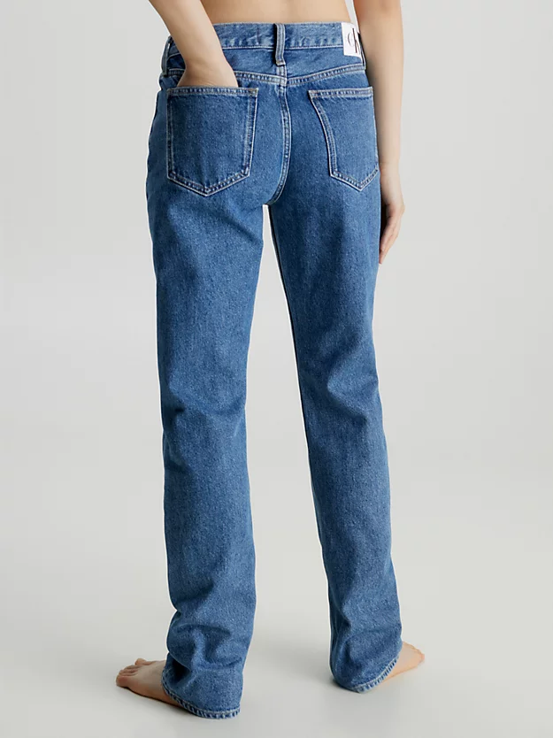 Calça jeans reta de cintura baixa