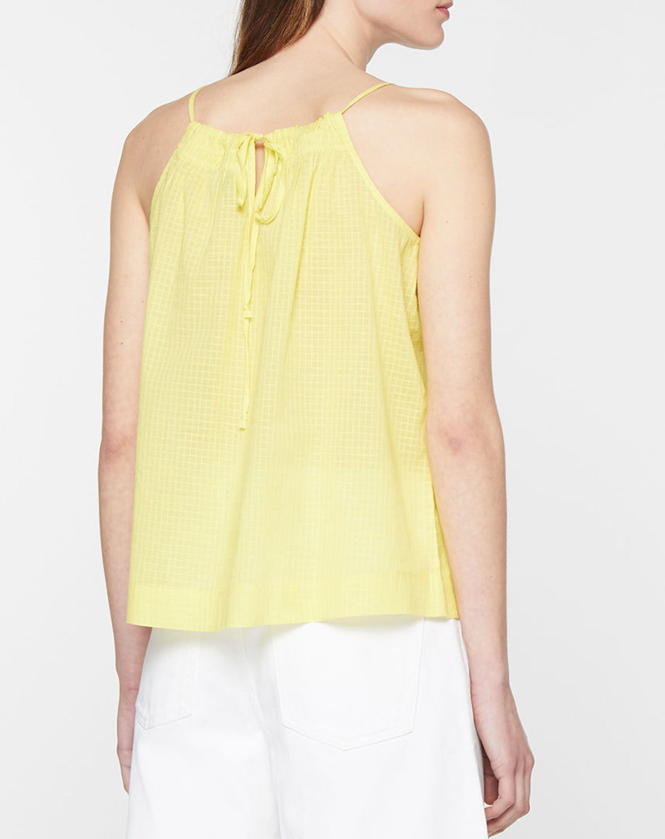 Galeries Lafayette Top en Coton biologique Lagos à fines bretelles jaune