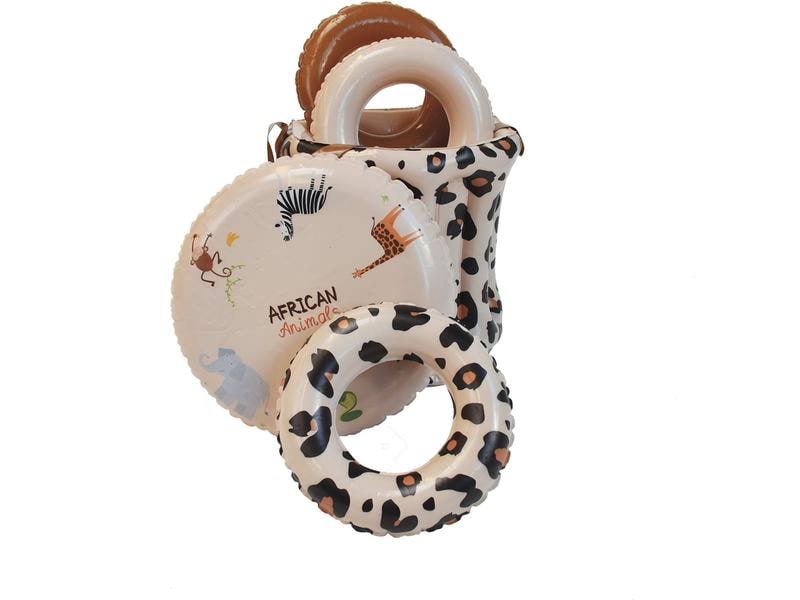 Swim Essentials Planschbecken Beige Leopard Ø 210 cm Aufblasbarer Spielpool