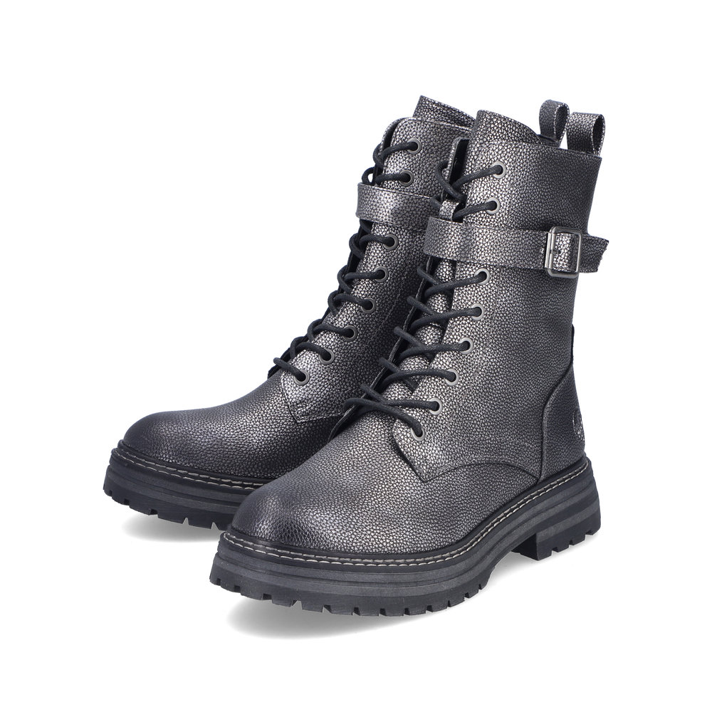Rieker Damen-Schnürstiefelette Alt-Silber