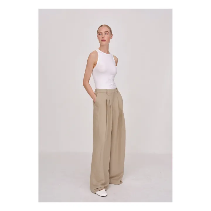 HERSKIND Pantalon à Pinces Lotus | Vert kaki clair