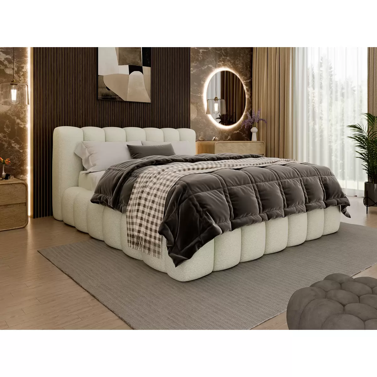 Polsterbett Nobo 160x200 Beige
