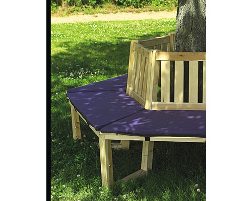 Zitkussen voor boombank 180° 100 x 43 cm katoen blauw