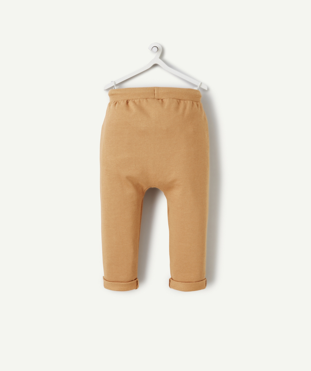 PANTALON DE JOGGING BÉBÉ GARÇON EN COTON BIO MARRON