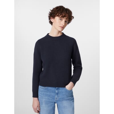 Damenpullover mit Knopfleiste, Dunkelblau