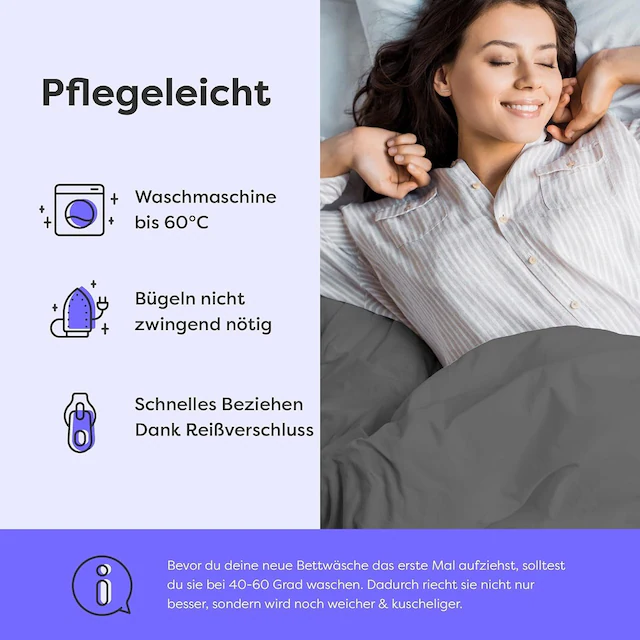 Wolkenfeld Kissenbezug »Mikrofaser Kissenbezug - Allergiker Kopfkissenbezug - unfassbar weich« Grösse 80x80, 40x80 und 70x90 cm; versteckter Reissverschluss