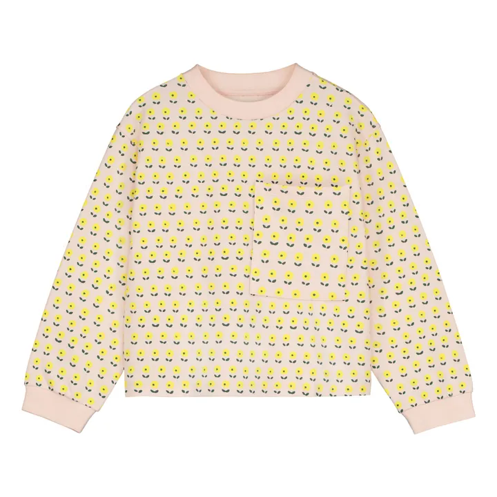 Holi & Love Sweat Michel Fleurs Coton Bio | Rose pêche